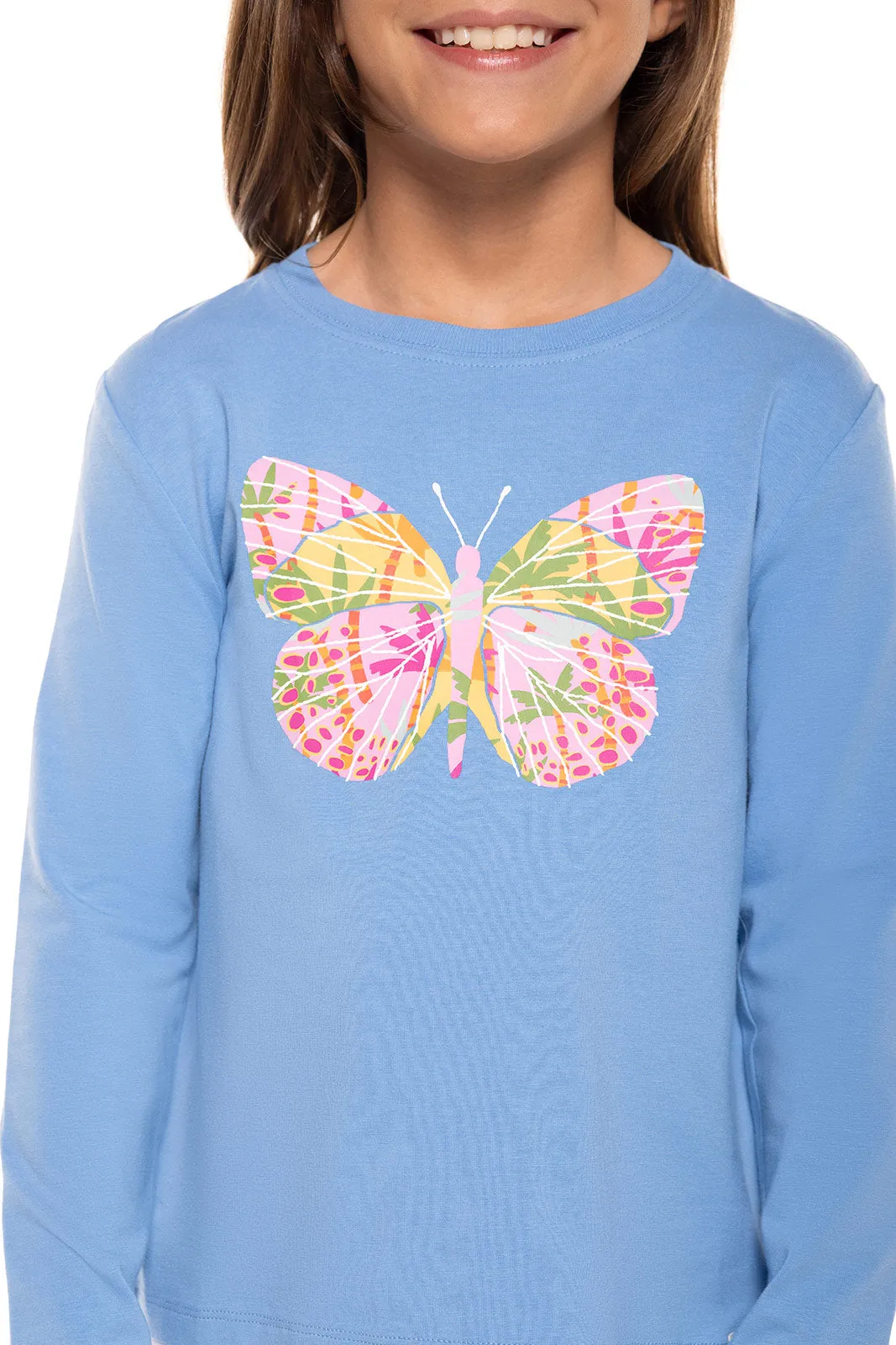 Kid's Coco Plum Everyday Long Sleeve Graphic T-Shirt  |  Clear Sky Blue