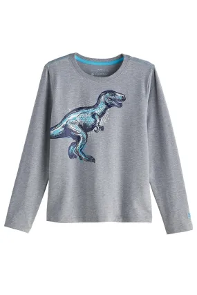 Kid's Coco Plum Everyday Long Sleeve Graphic T-Shirt  |  Grey