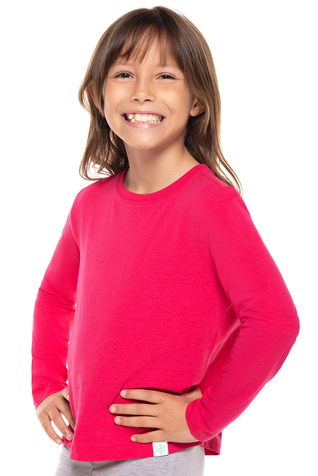 Kid's Coco Plum Everyday Long Sleeve T-Shirt  |  Magnolia Pink