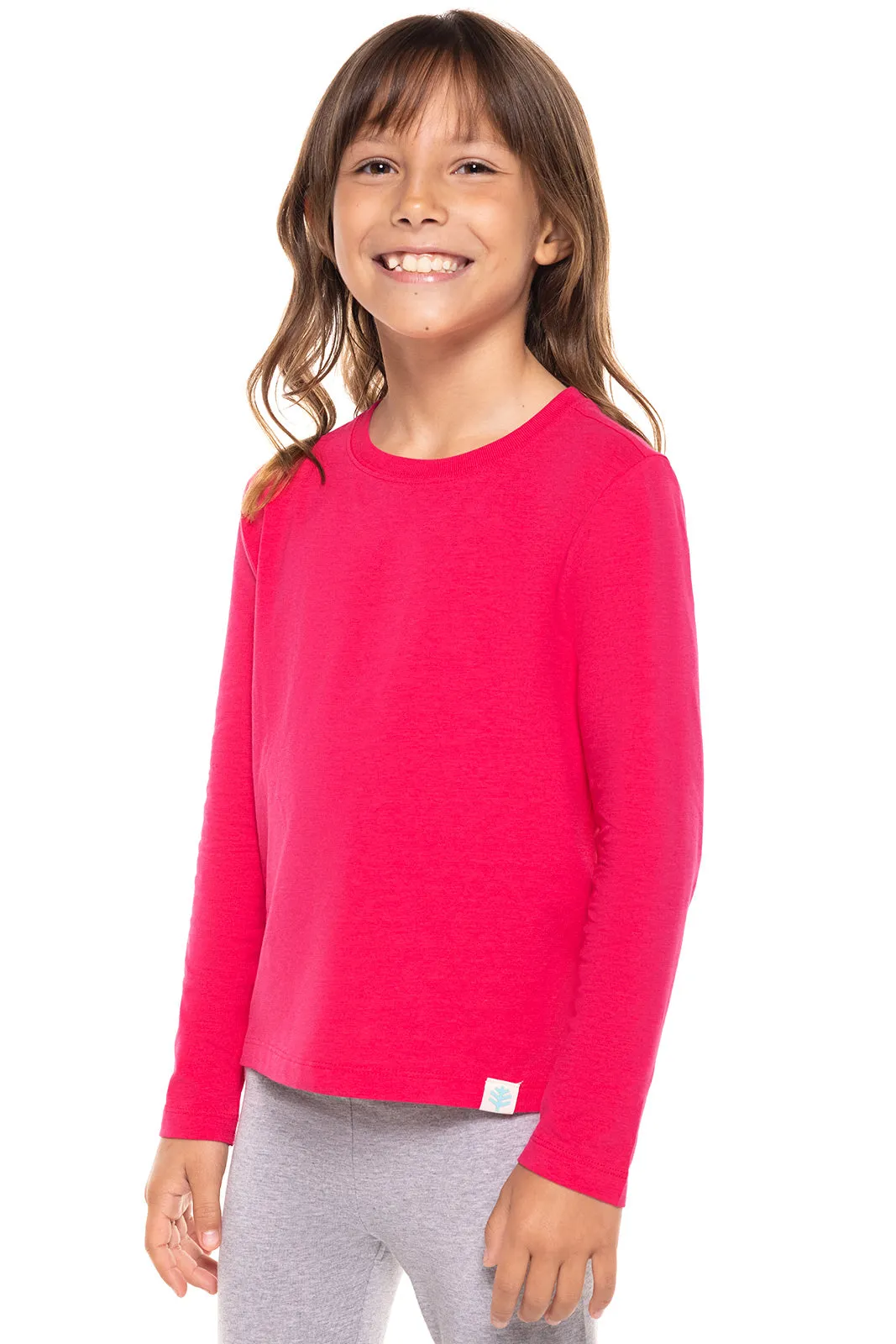 Kid's Coco Plum Everyday Long Sleeve T-Shirt  |  Magnolia Pink