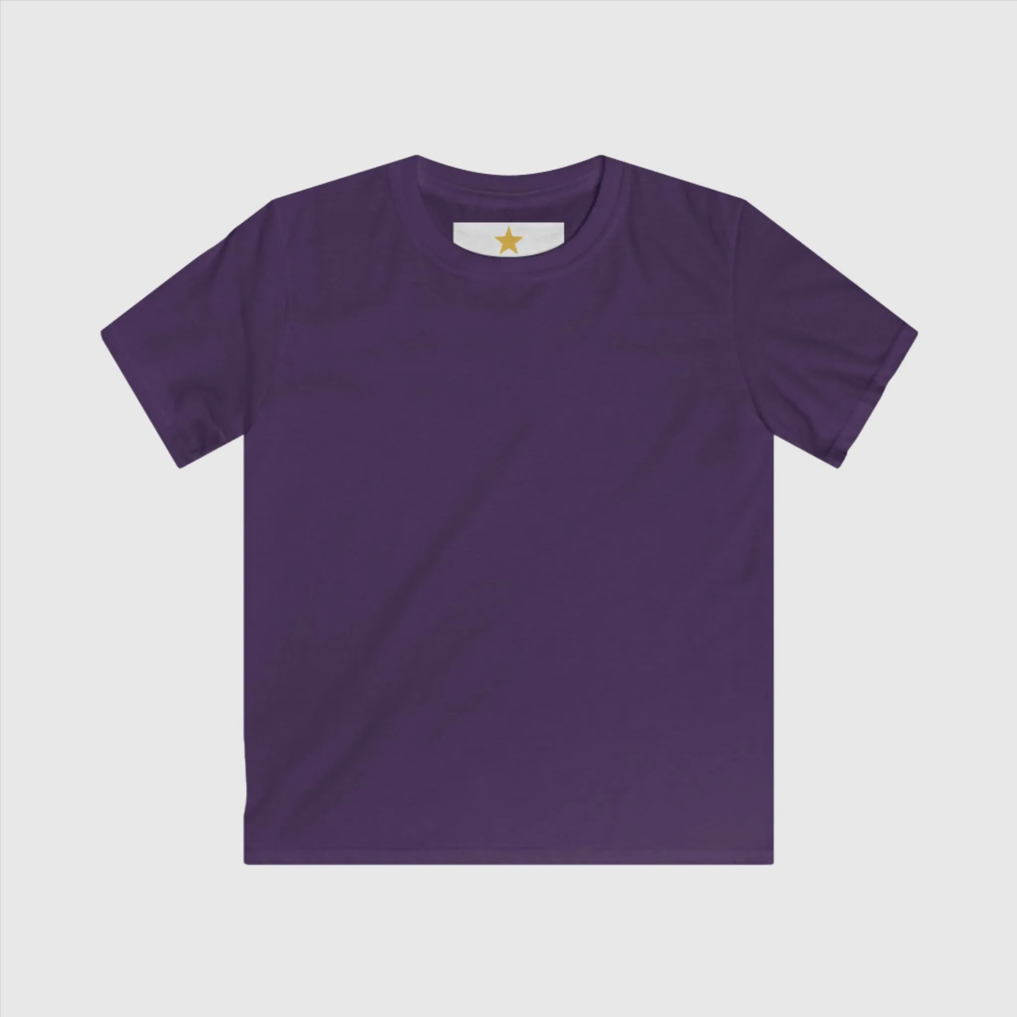 Kids Simple Blank Tee with Personalized Name and Icon Neck Label