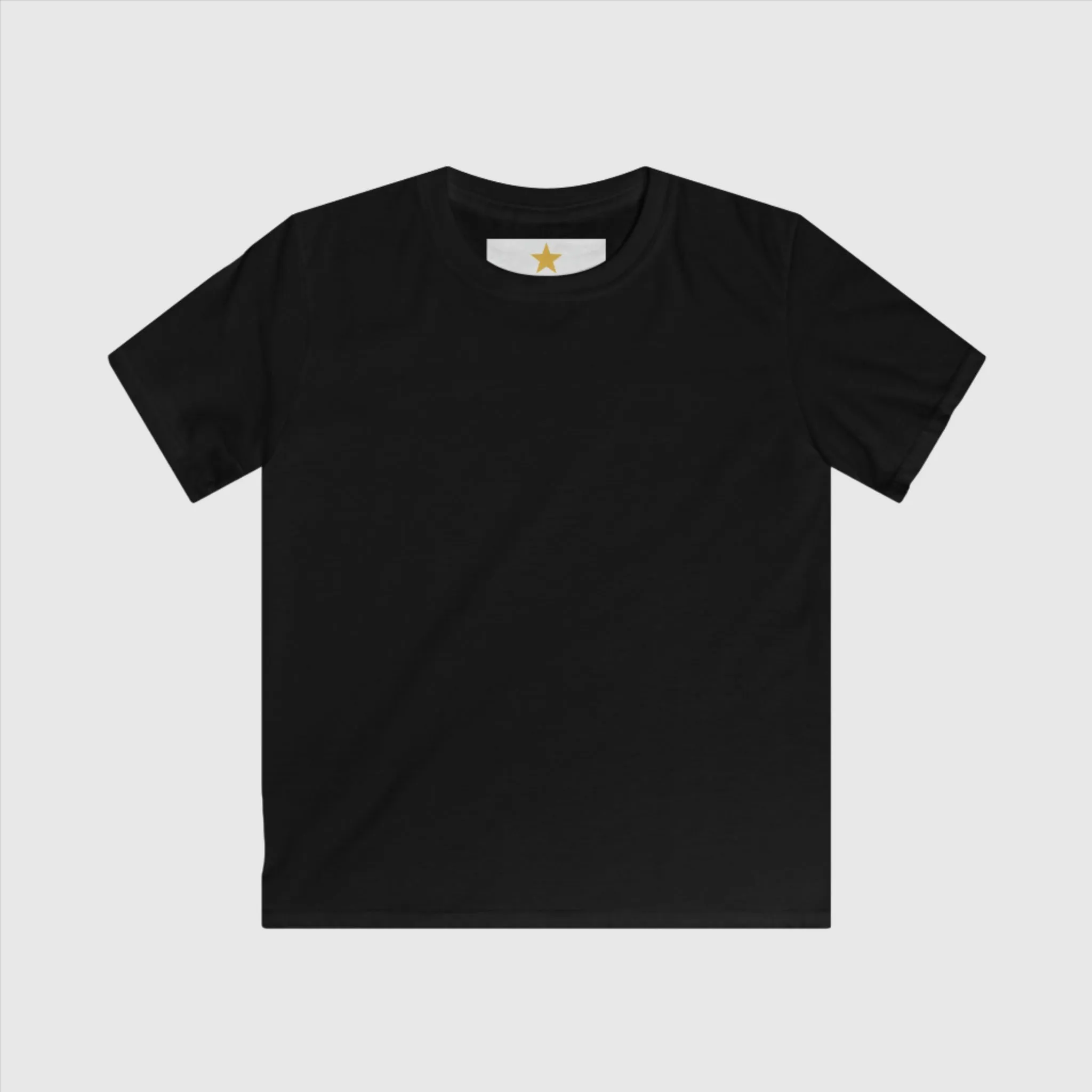 Kids Simple Blank Tee with Personalized Name and Icon Neck Label