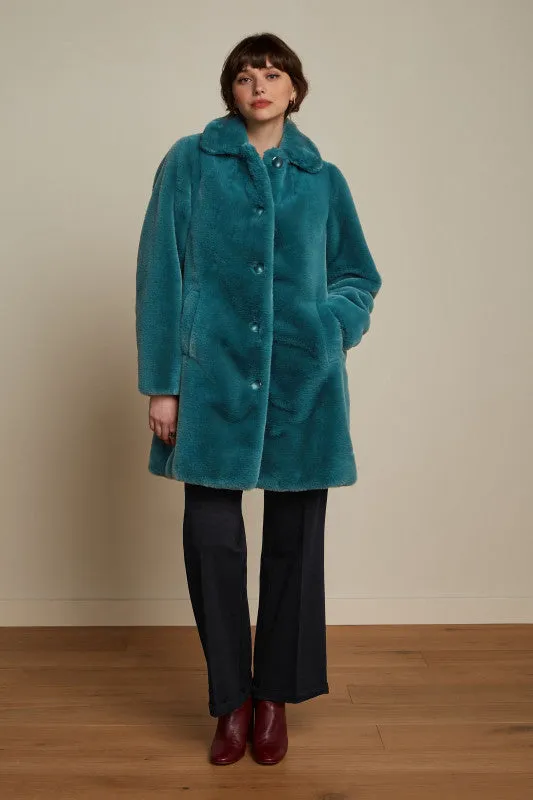 KING LOUIE Sea Blue Anais Coat Long Phily