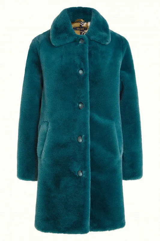 KING LOUIE Sea Blue Anais Coat Long Phily