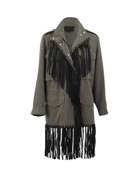 Leather Fringe Parka