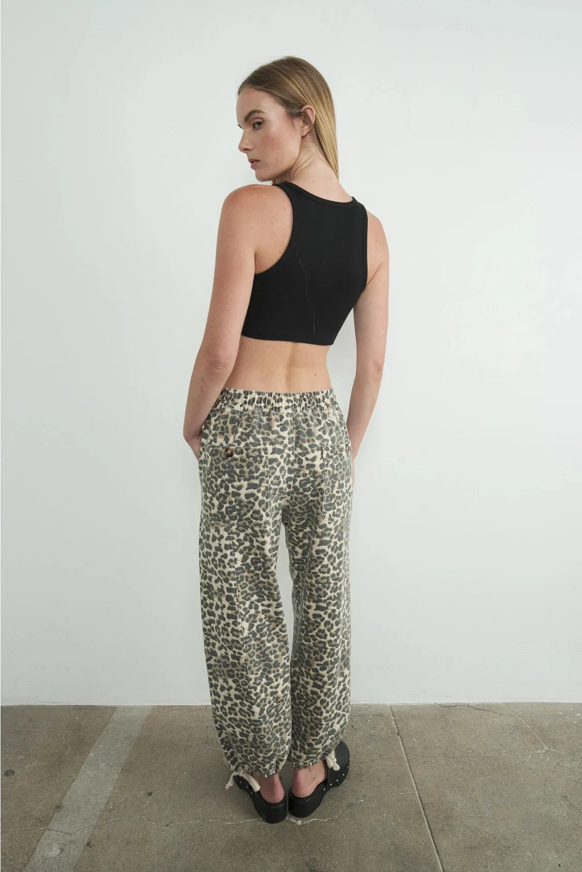 Leopard Print Relaxed Pants