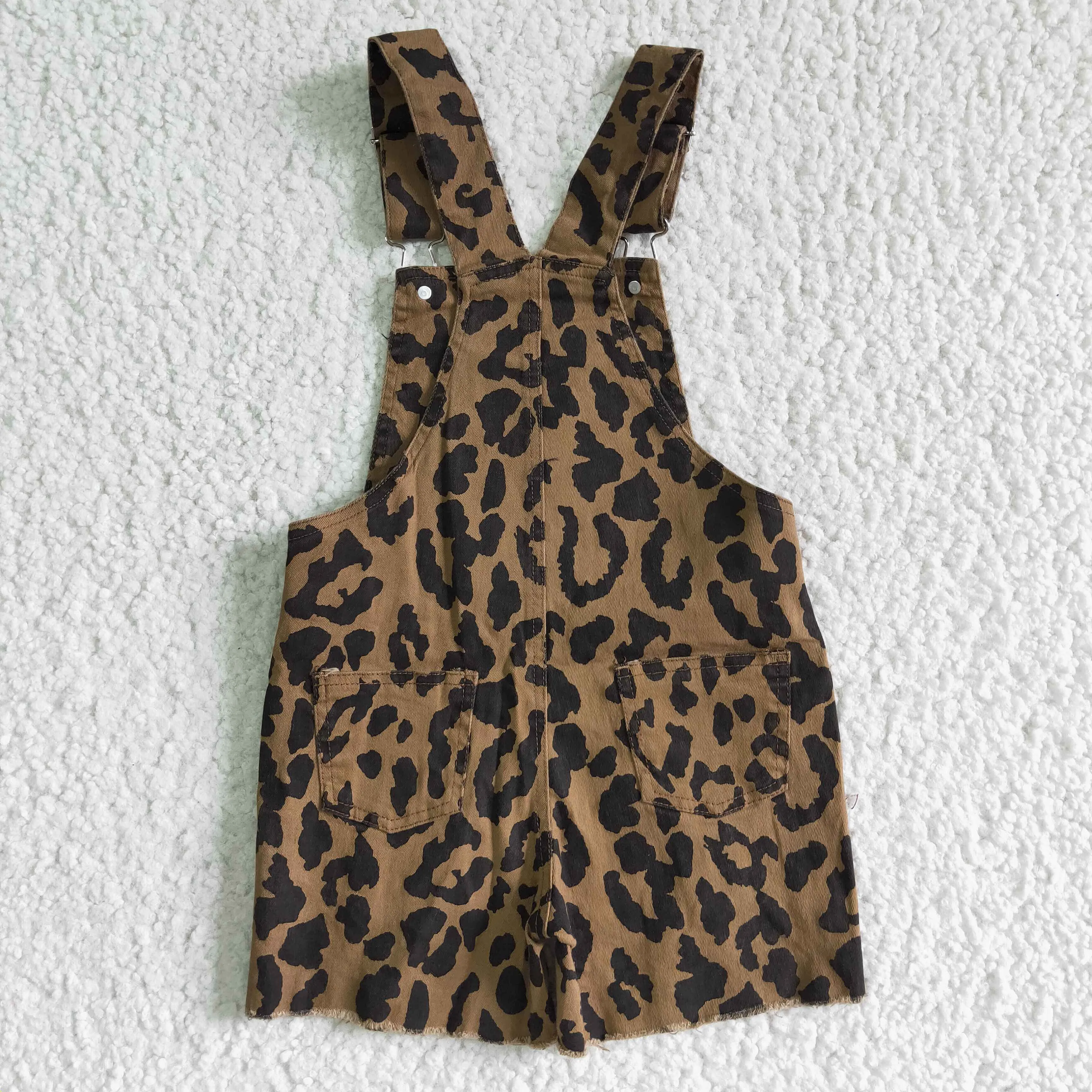 Leopard suspender jeans