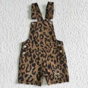 Leopard suspender jeans