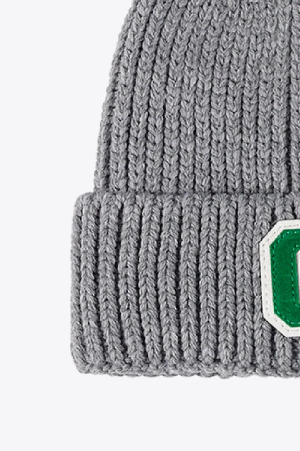 Letter C Patch Cuffed Beanie