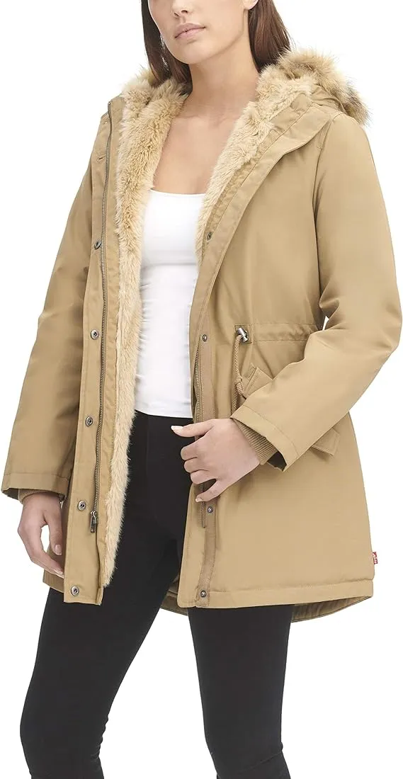 Levi's Women's Faux Fur Lined Hooded Parka Jacket