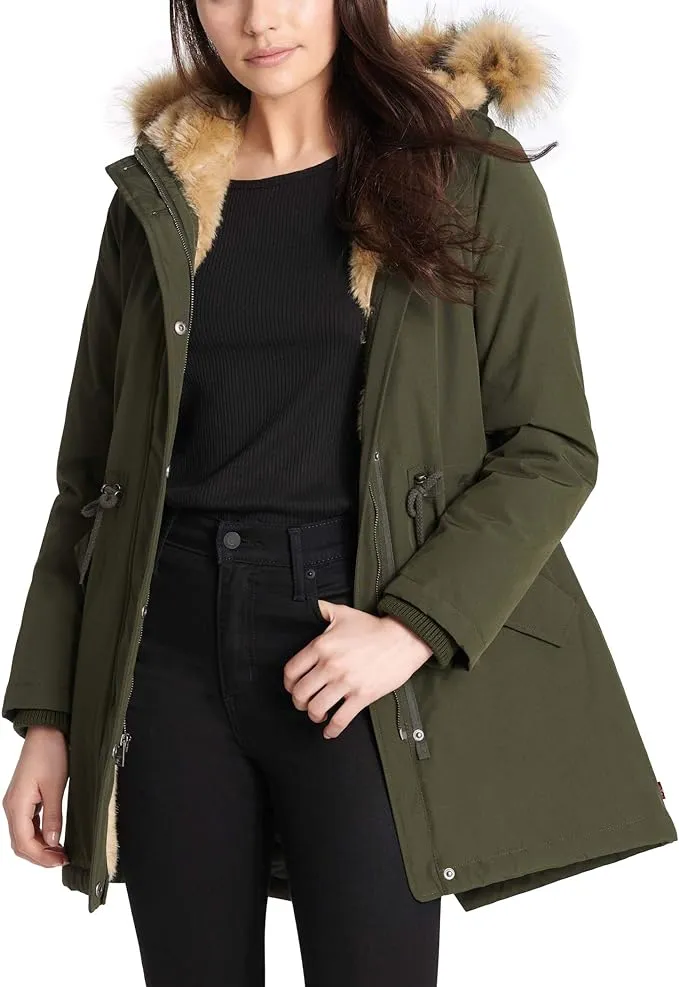 Levi's Women's Faux Fur Lined Hooded Parka Jacket