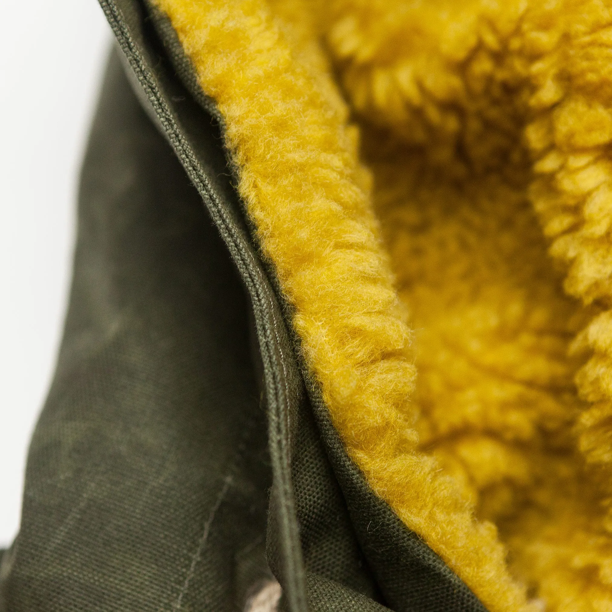 Lined Waxed Parka in Olive