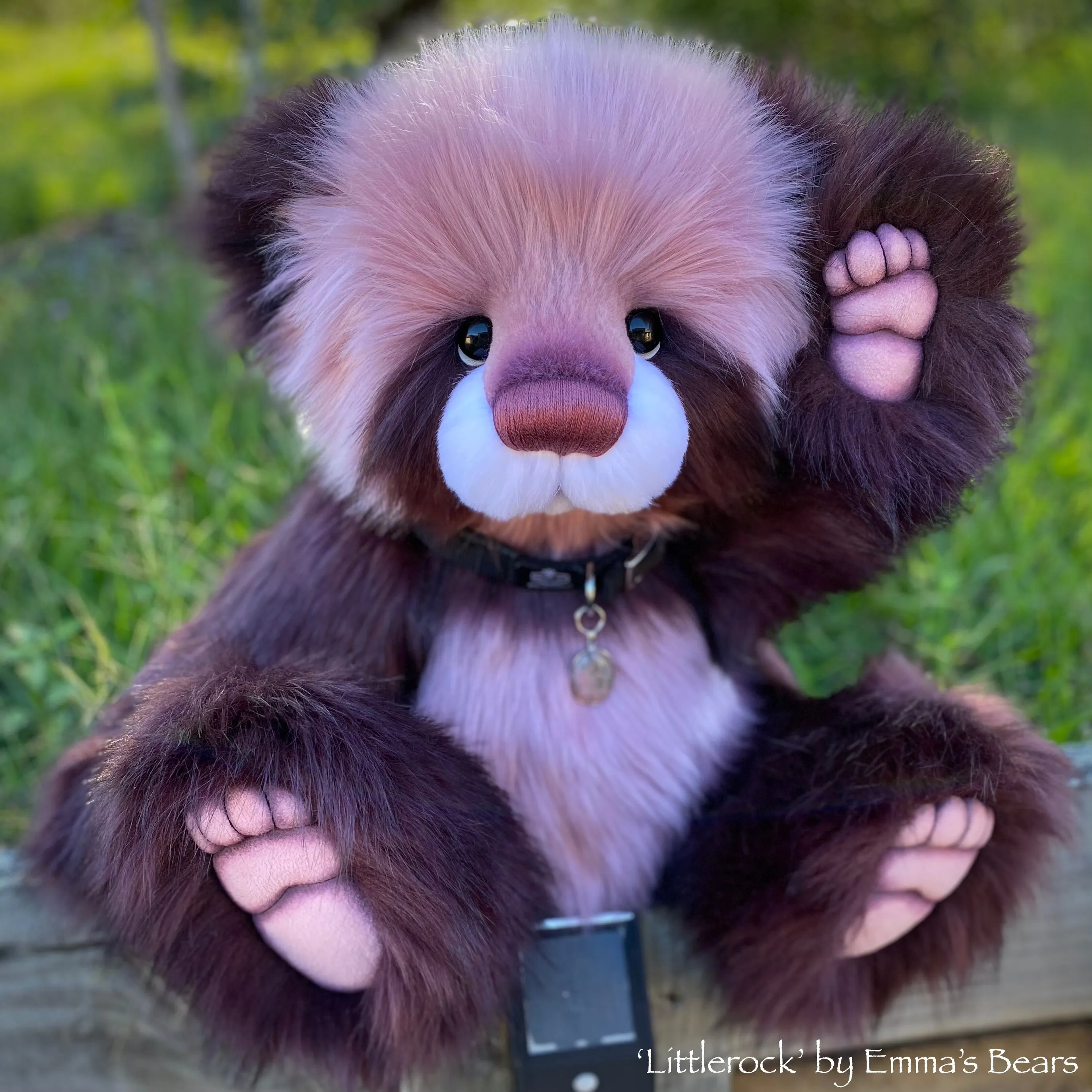 Littlerock - 23" Faux Fur Artist Panda Bear by Emma's Bears - OOAK