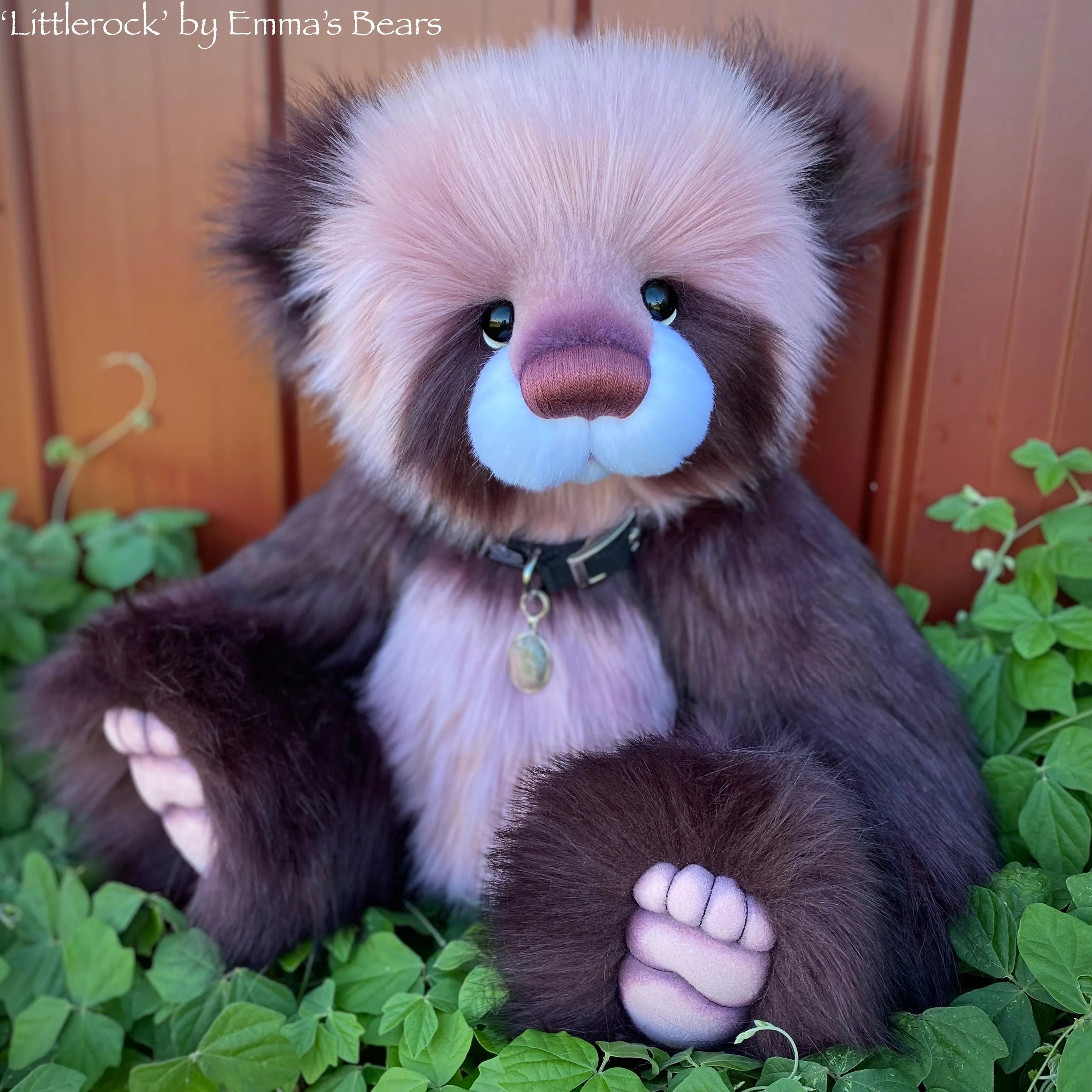 Littlerock - 23" Faux Fur Artist Panda Bear by Emma's Bears - OOAK