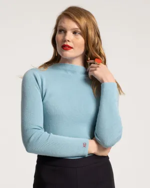 Marie Long Sleeve Sweater Merino Light Blue