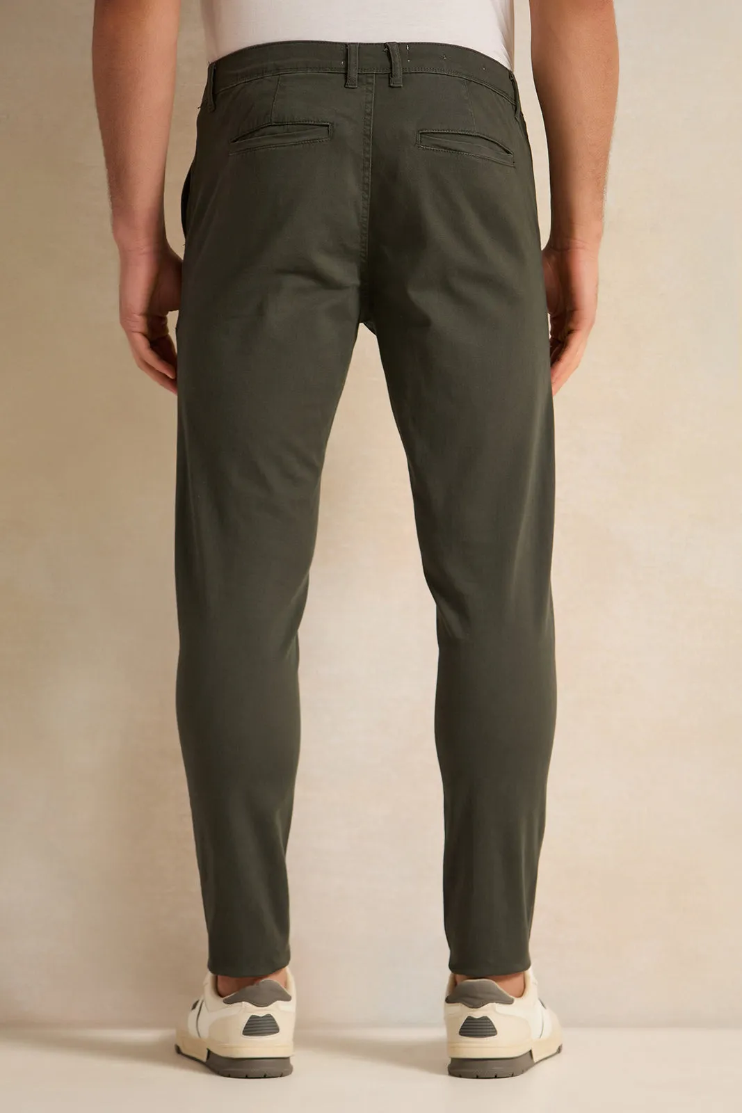 Men Olive Chino Pants