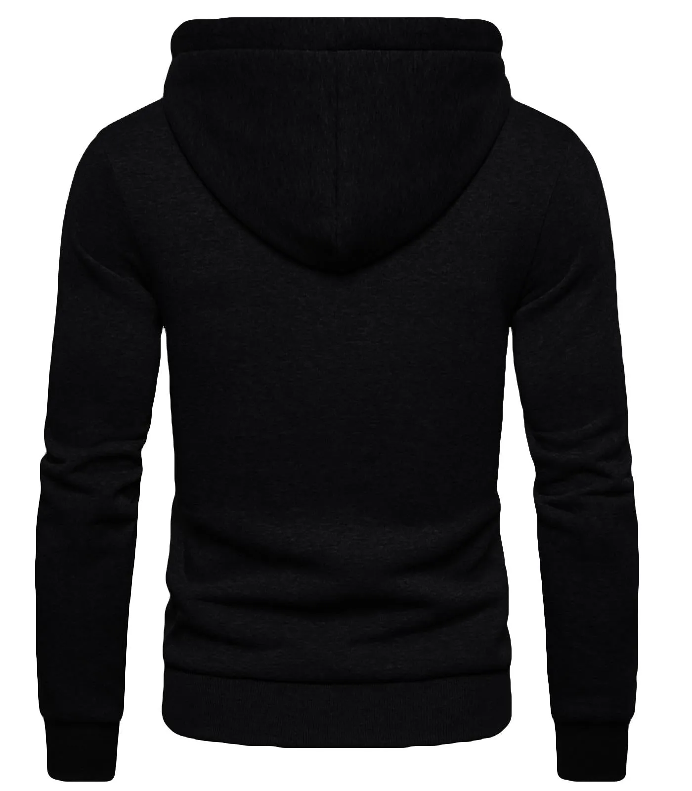 Mens Plain Fleece Zip Up Hoodie