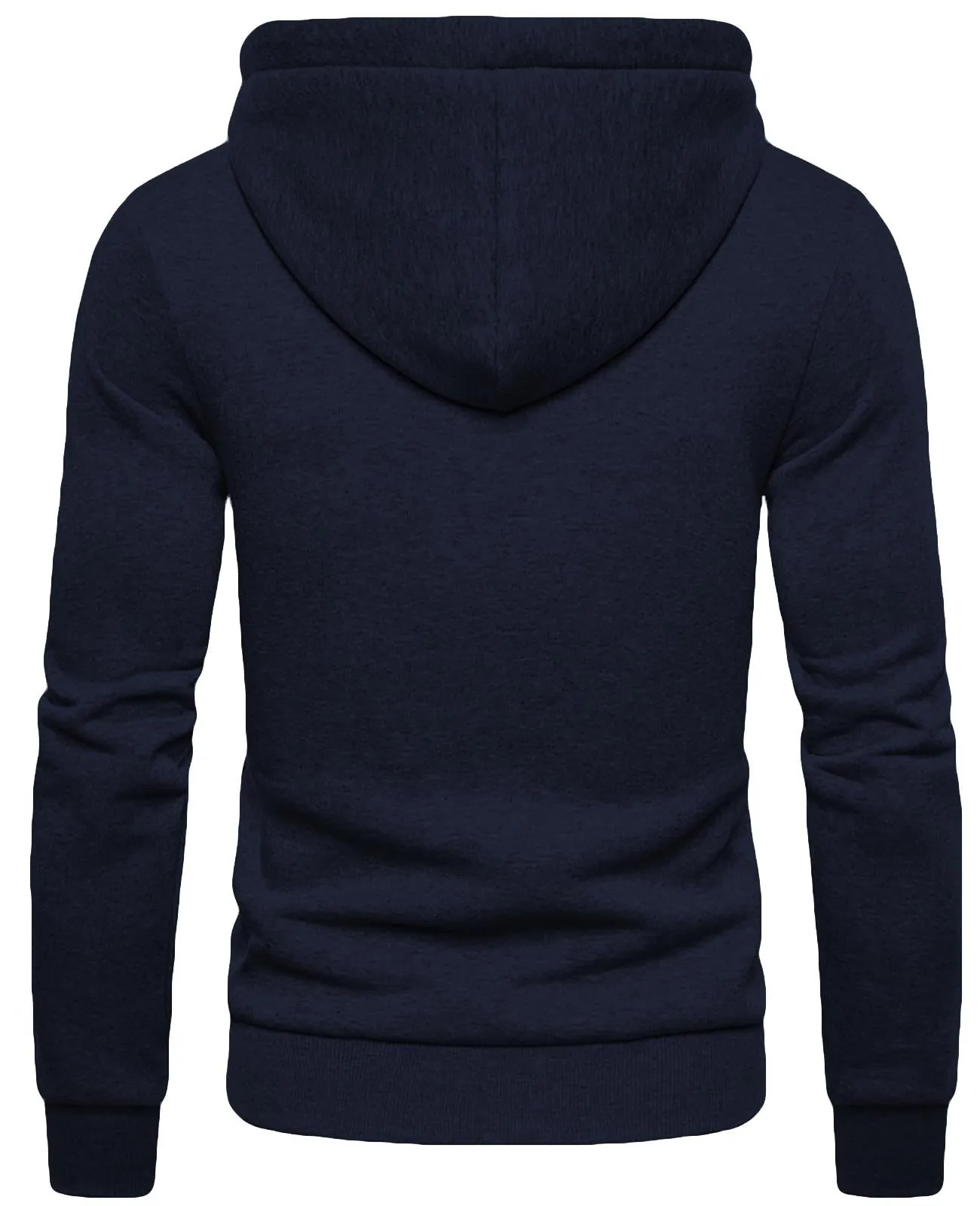 Mens Plain Fleece Zip Up Hoodie