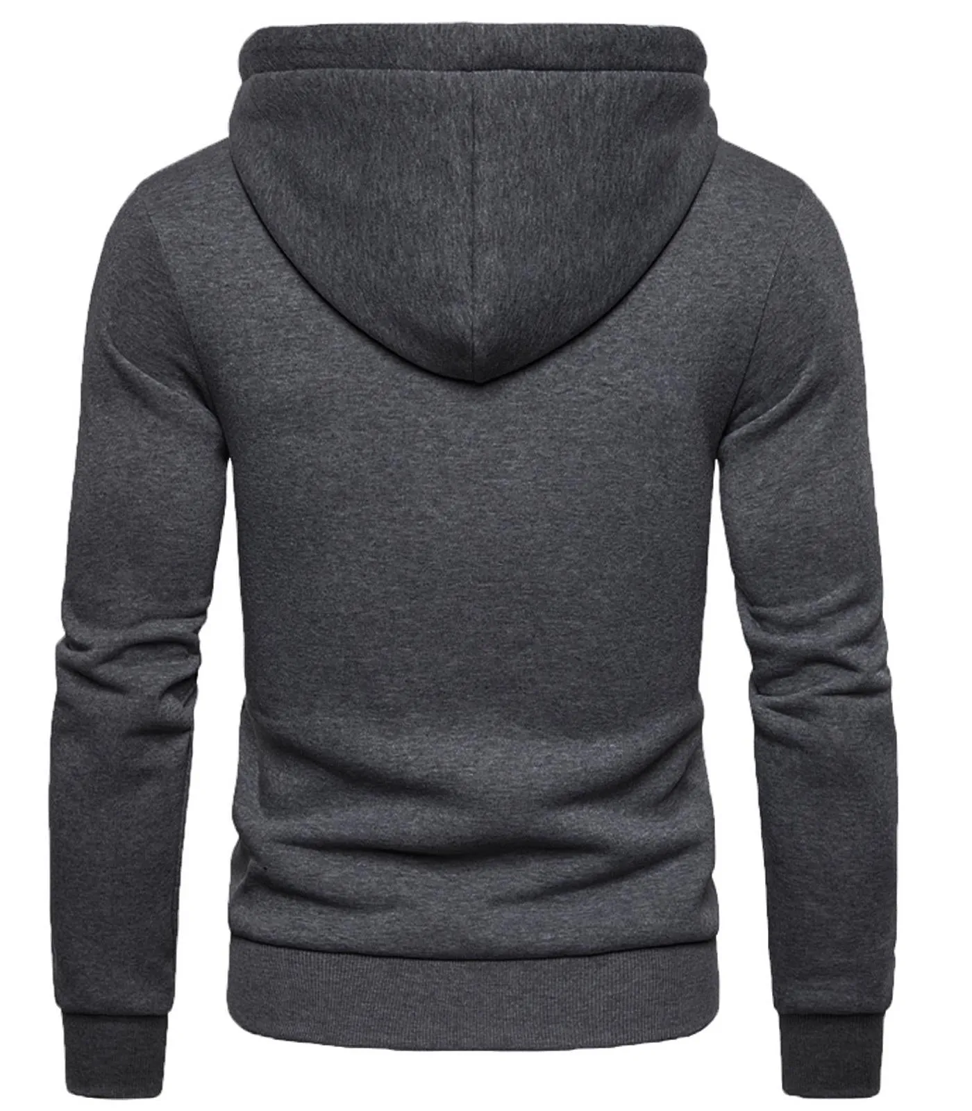 Mens Plain Fleece Zip Up Hoodie