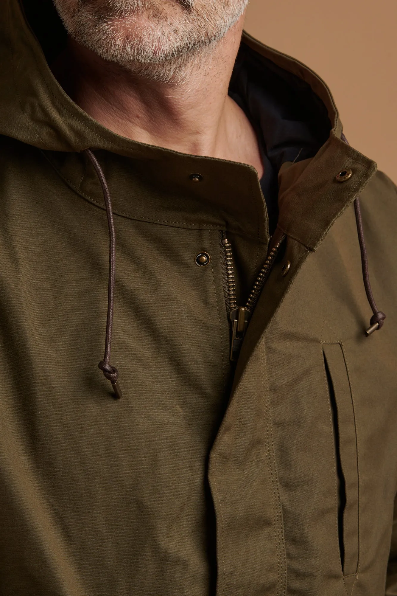 Men's Waxed Mountain Parka - Olive