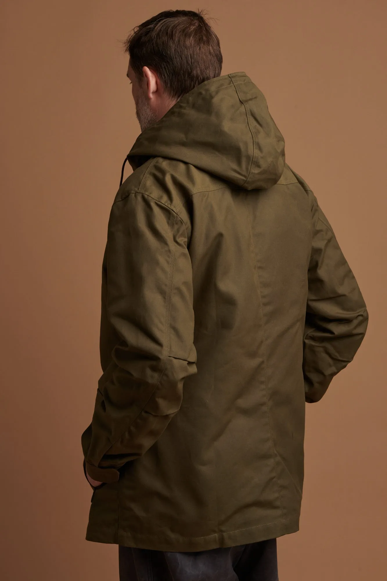 Men's Waxed Mountain Parka - Olive