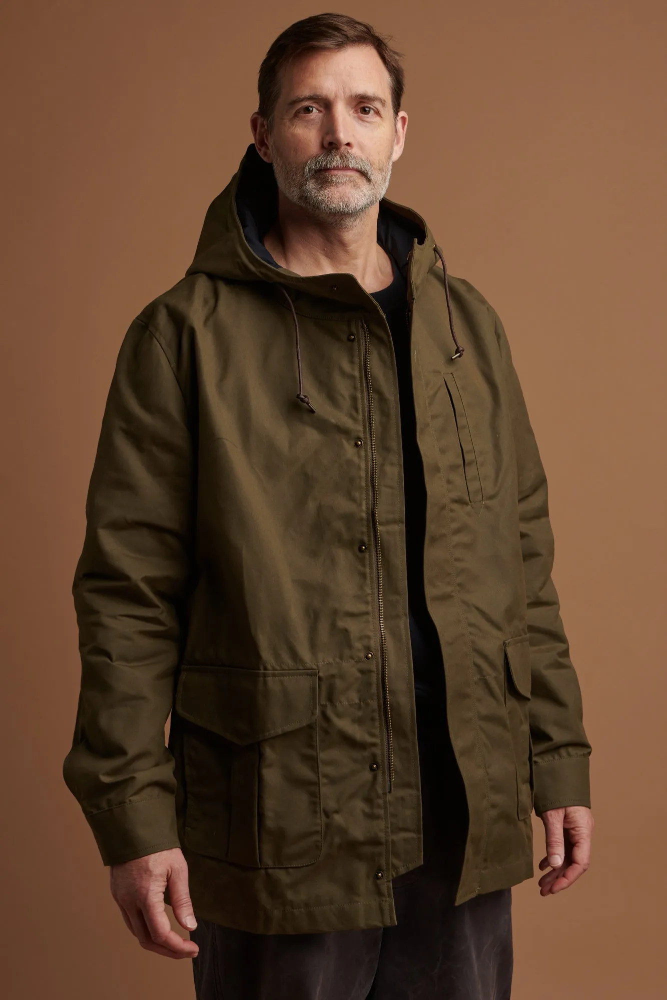 Men's Waxed Mountain Parka - Olive