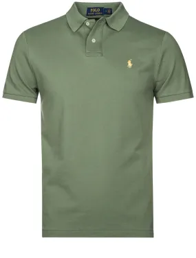 Mesh Polo Shirt Olive Green