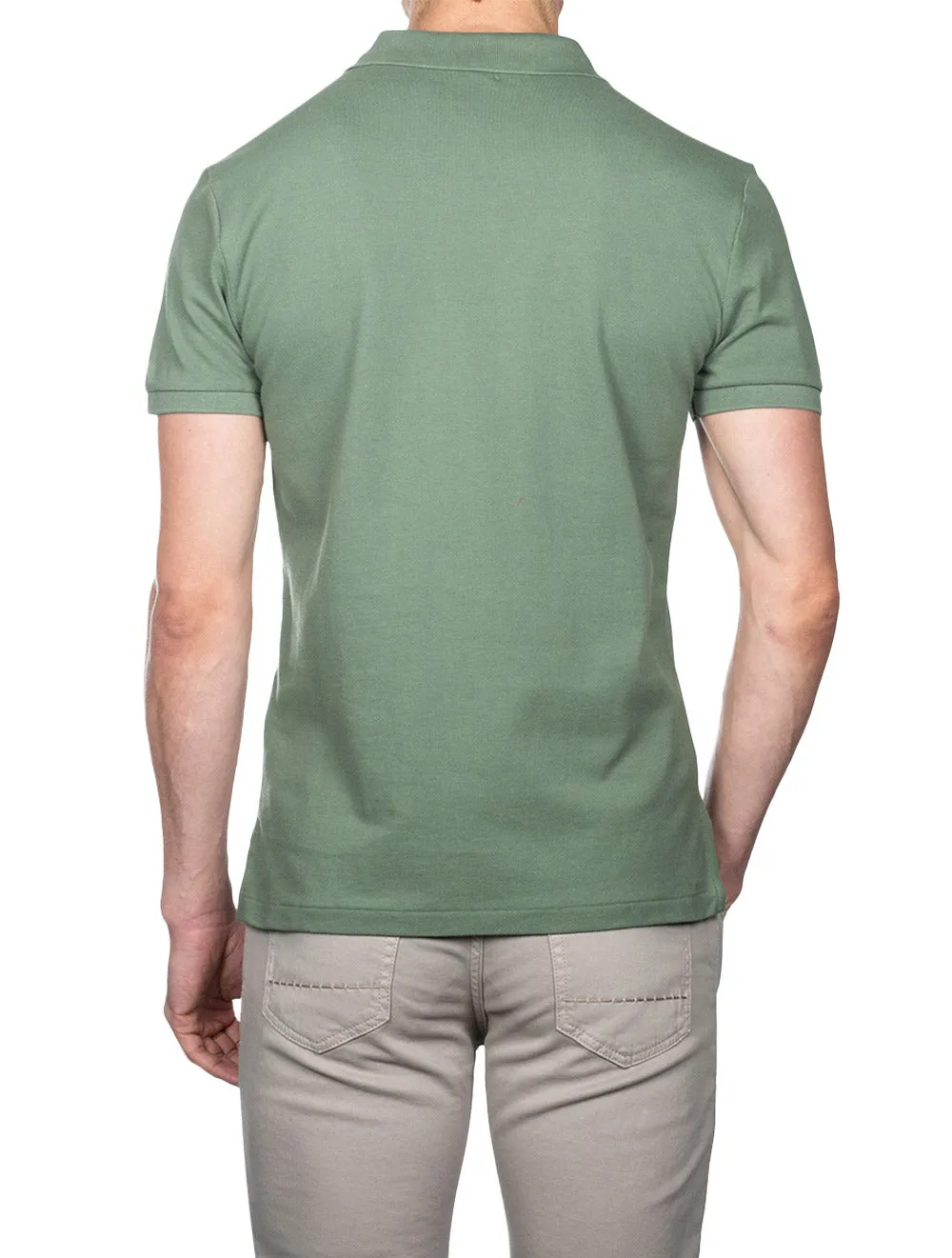 Mesh Polo Shirt Olive Green