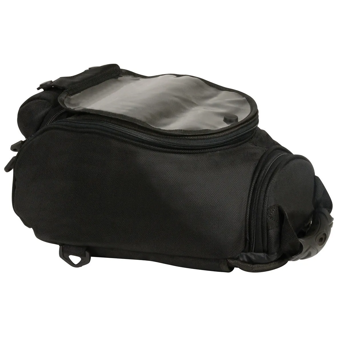 Milwaukee Leather SH679 Black Large 1200D Textile Magnetic Tank Bag with Double Zippers