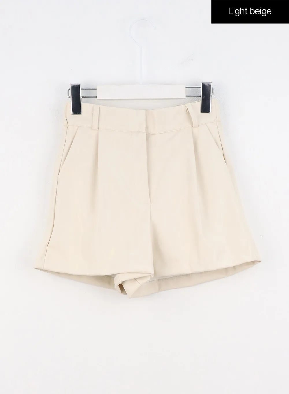 Modern Minimalist Faux Leather Shorts OO319