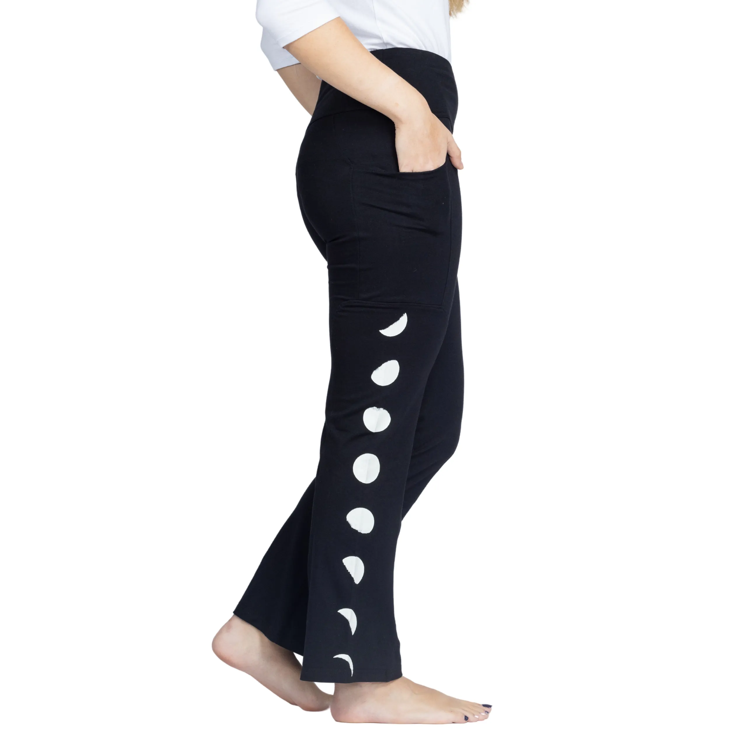 Moon Phases Yoga Pants with Pockets