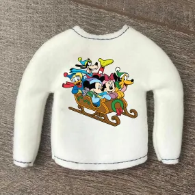 Mouse Gang Sleighing Sweater for 12" Doll