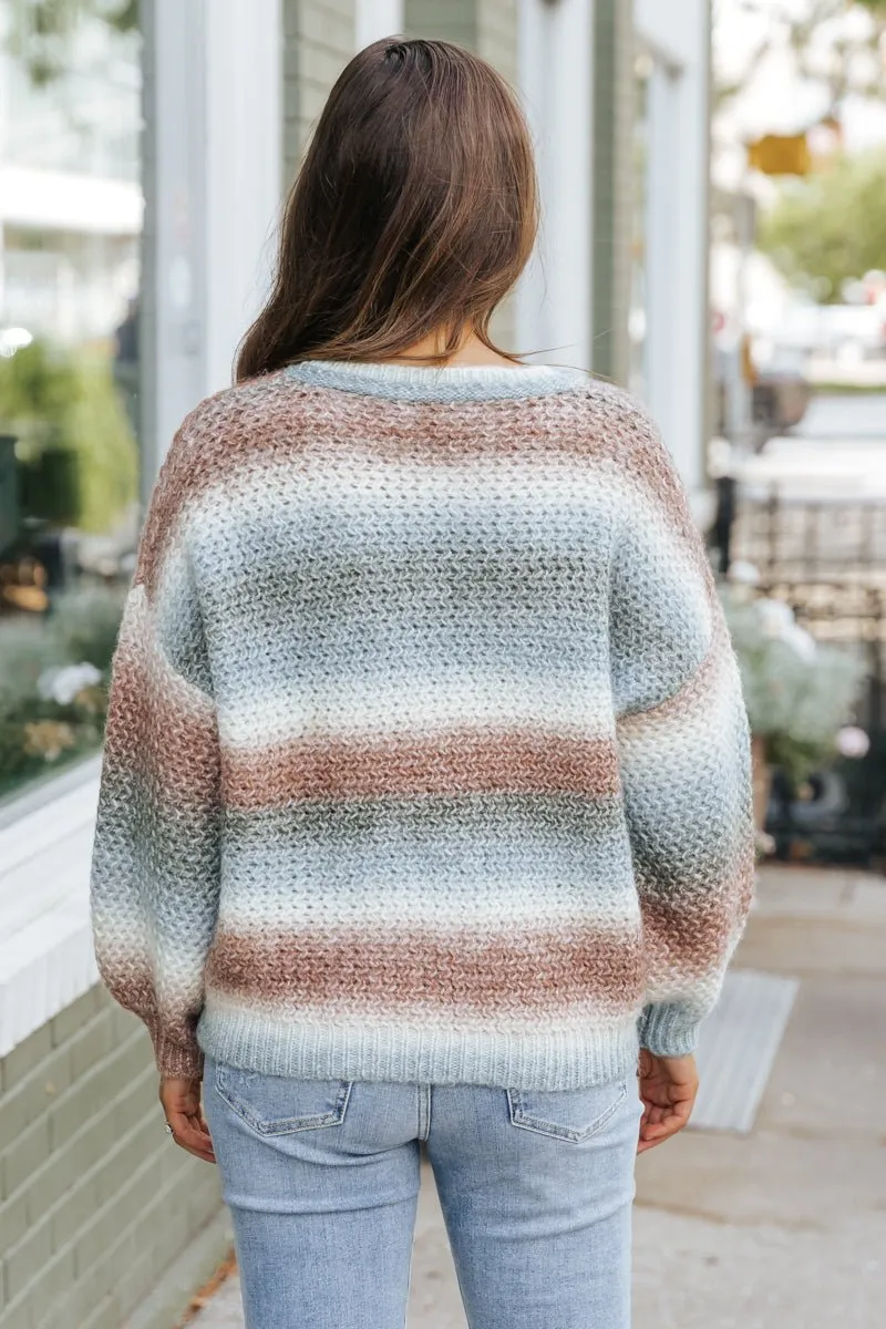 Multi Ombre Striped Sweater - FINAL SALE