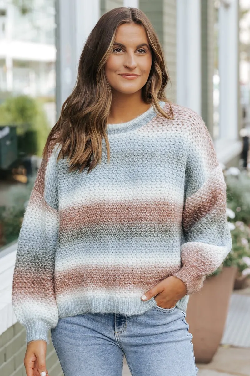 Multi Ombre Striped Sweater - FINAL SALE