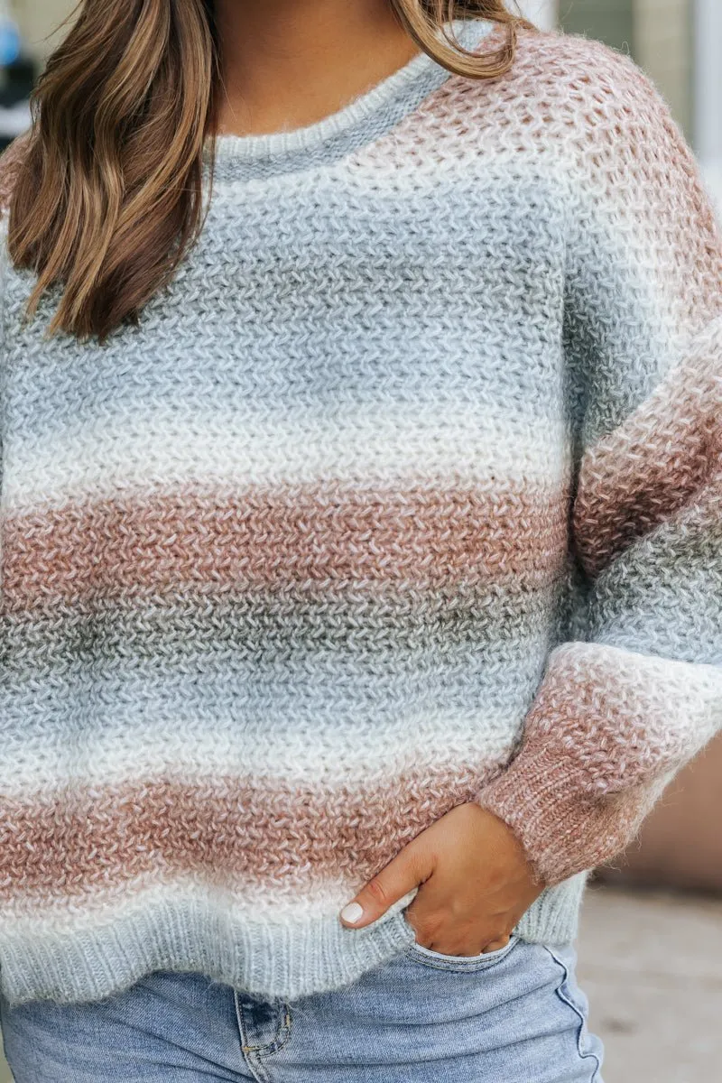 Multi Ombre Striped Sweater - FINAL SALE