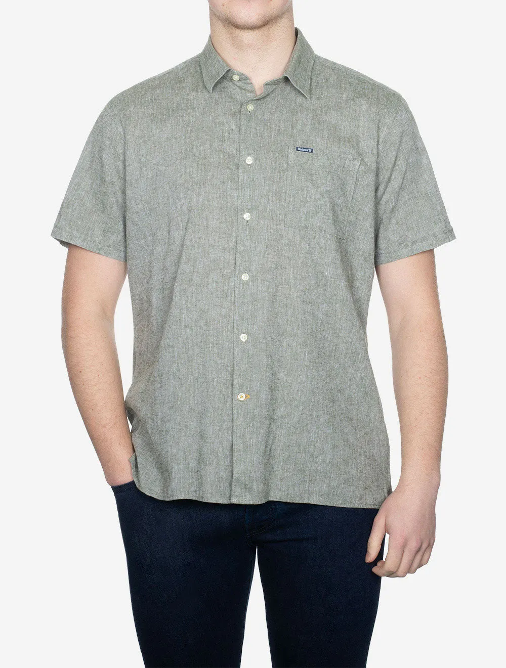 Nelson Short Sleeve Summer Shirt Bleached Olive