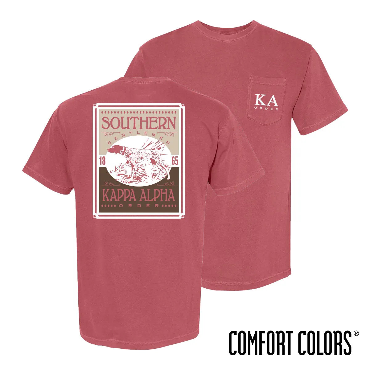 New! Kappa Alpha Comfort Colors Southern Gentlemen Short Sleeve Tee