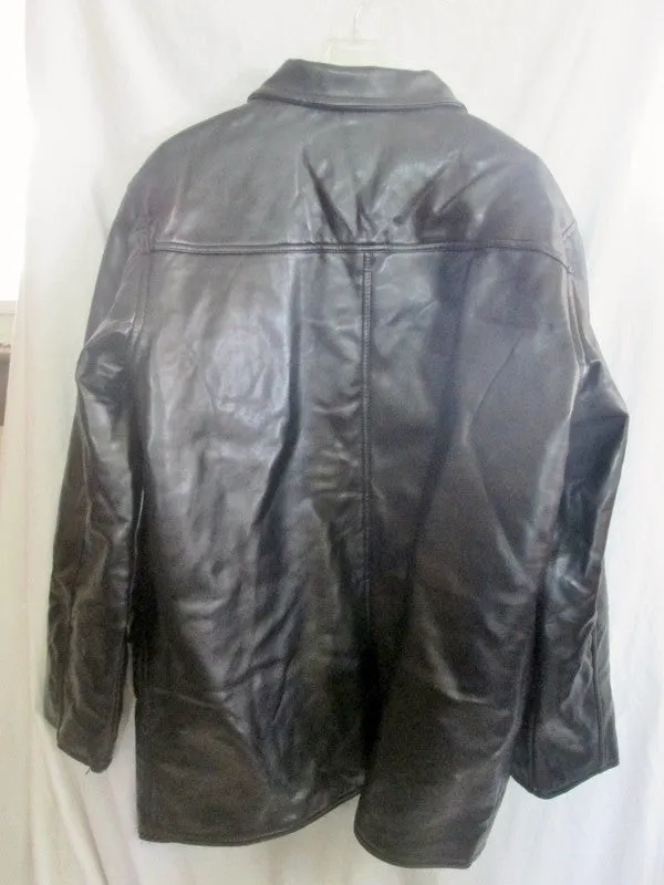 NEW NWT Mens REA REPORTAGE Faux Leather Jacket Riding Coat BLACK XXL Moto