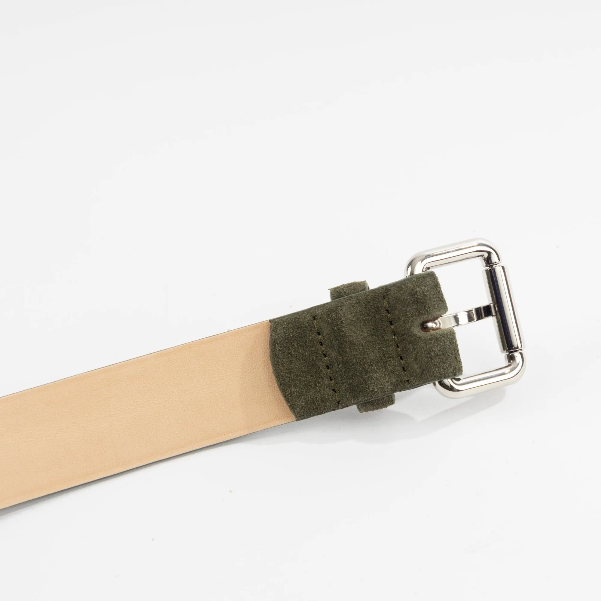 Olive Mount Suede Belt