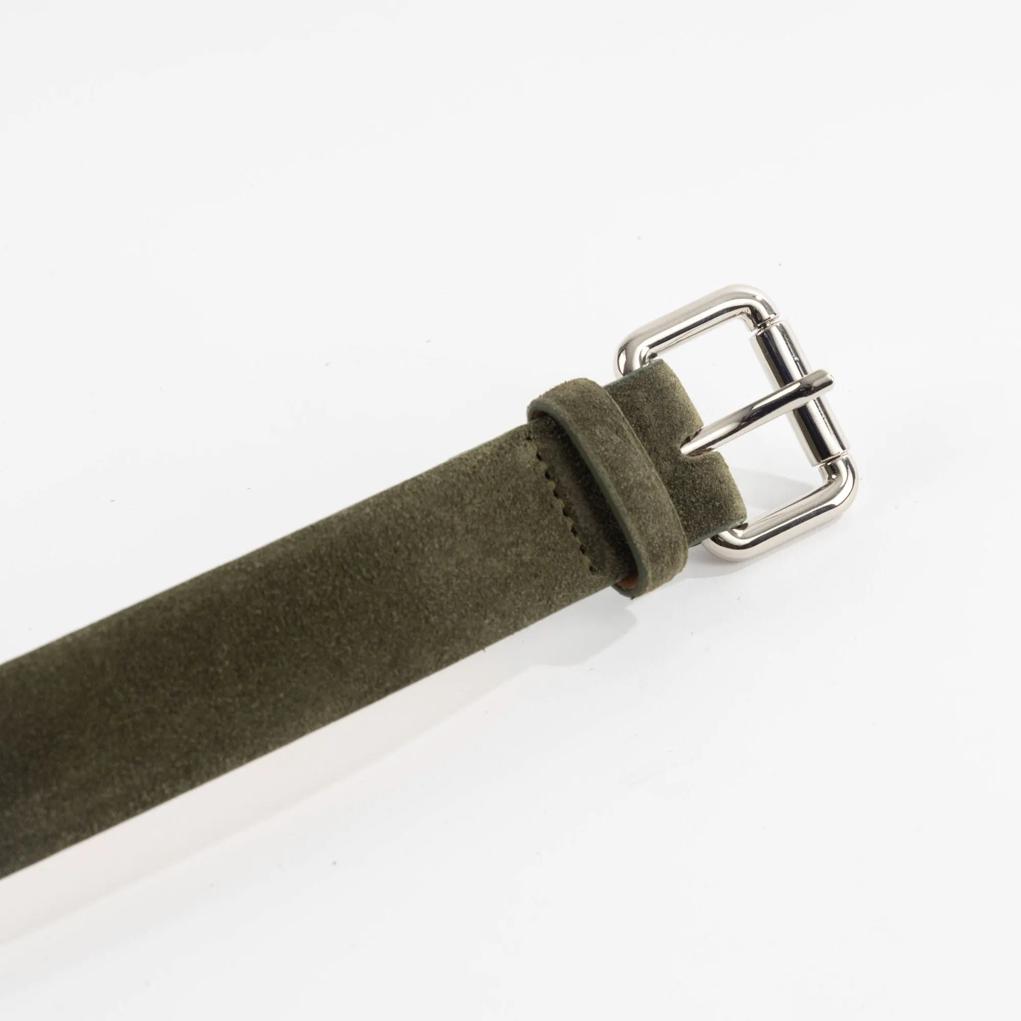 Olive Mount Suede Belt