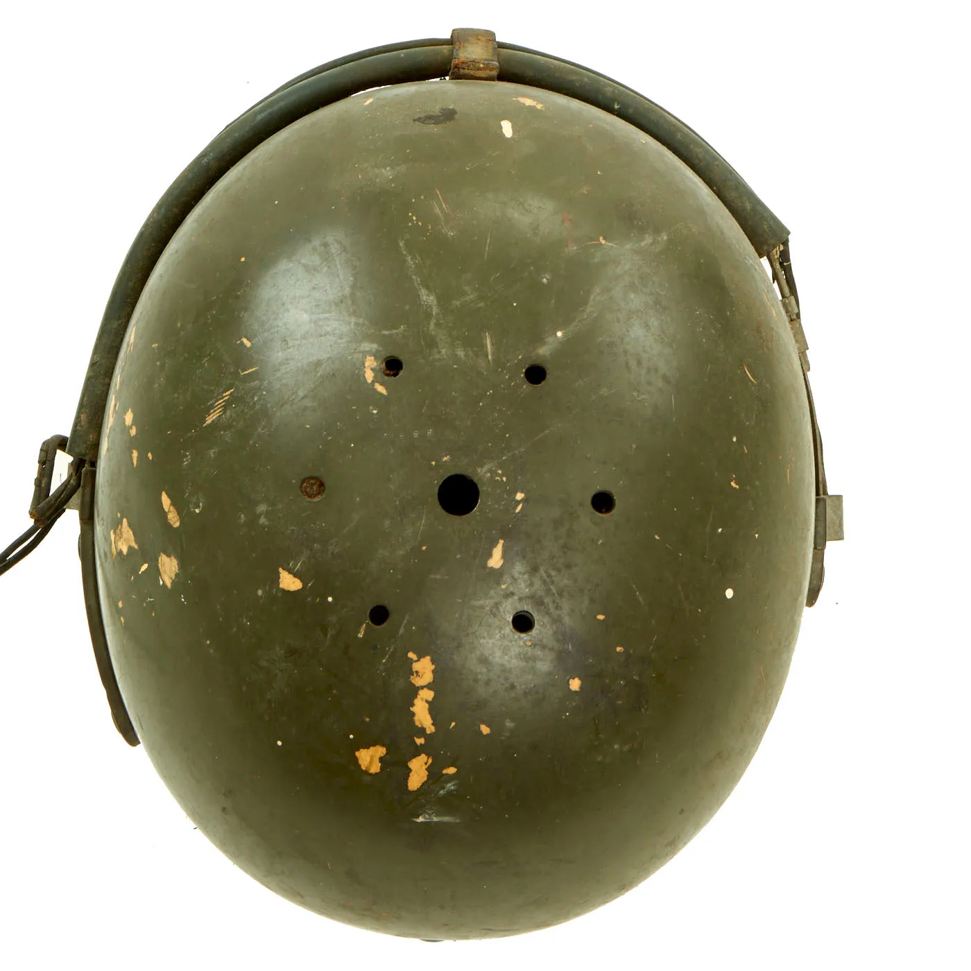 Original U.S. Korean War / Early Vietnam War Tanker Company Commander’s Helmet - Converted Football Helmet