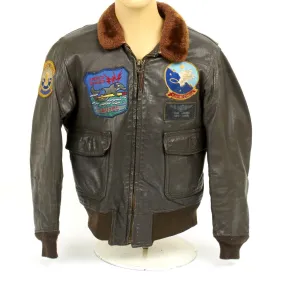 Original U.S. Naval Aviator Type G-1 Leather Flight Jacket - Vietnam War (Size 42)