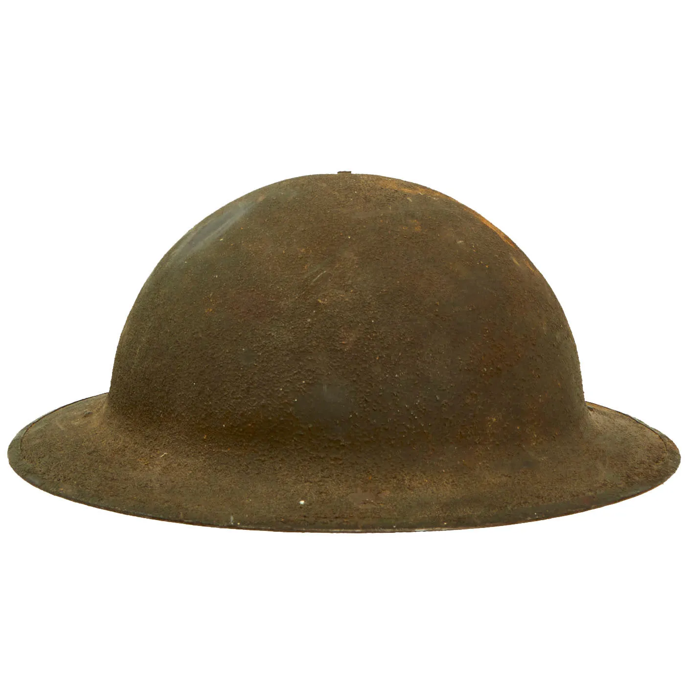 Original U.S. WWI Tank Corps of the American Expeditionary Forces Painted Doughboy Helmet With Liner and Chin Strap - Size 7