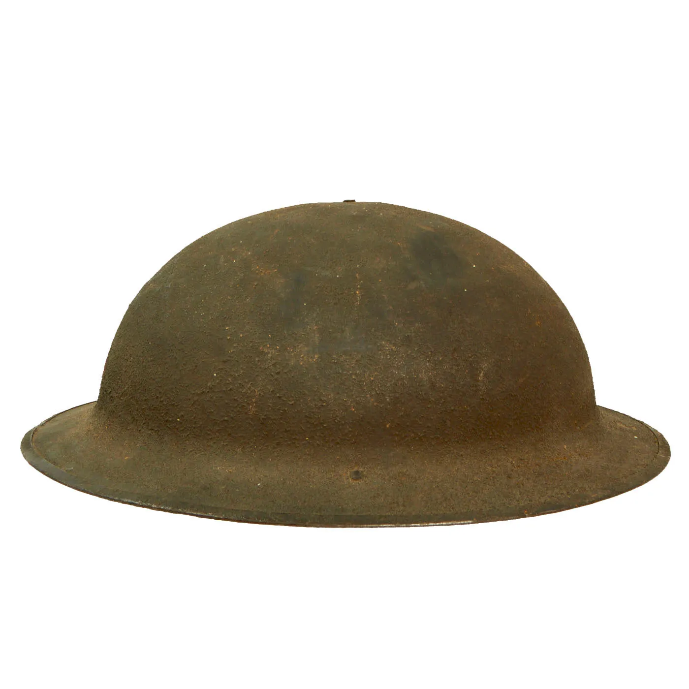 Original U.S. WWI Tank Corps of the American Expeditionary Forces Painted Doughboy Helmet With Liner and Chin Strap - Size 7