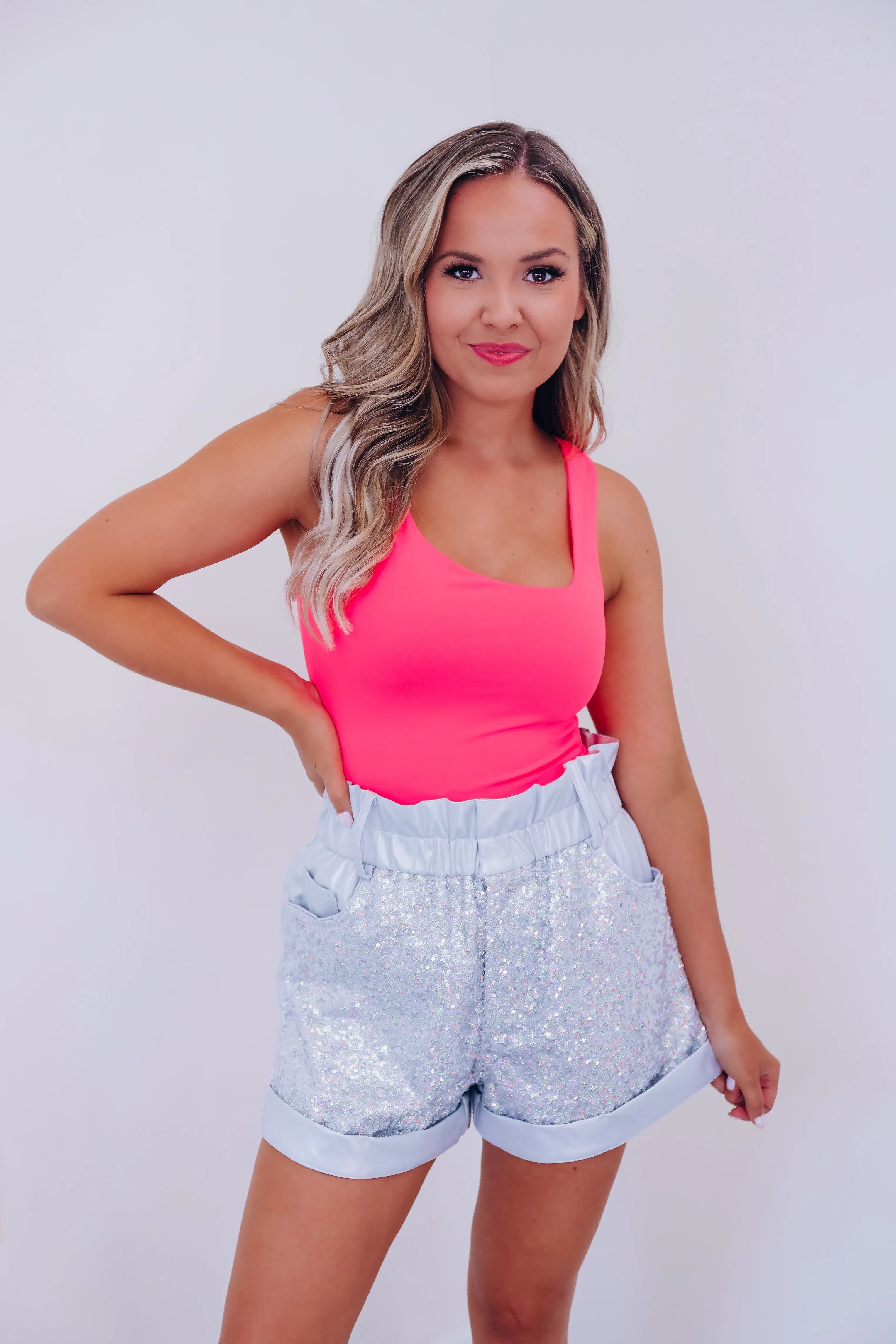 Perfect Fit Crop Tank Top - Pink