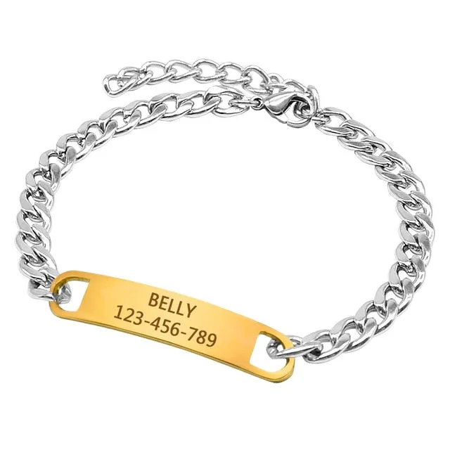 Personalized Chain Nameplate Collar