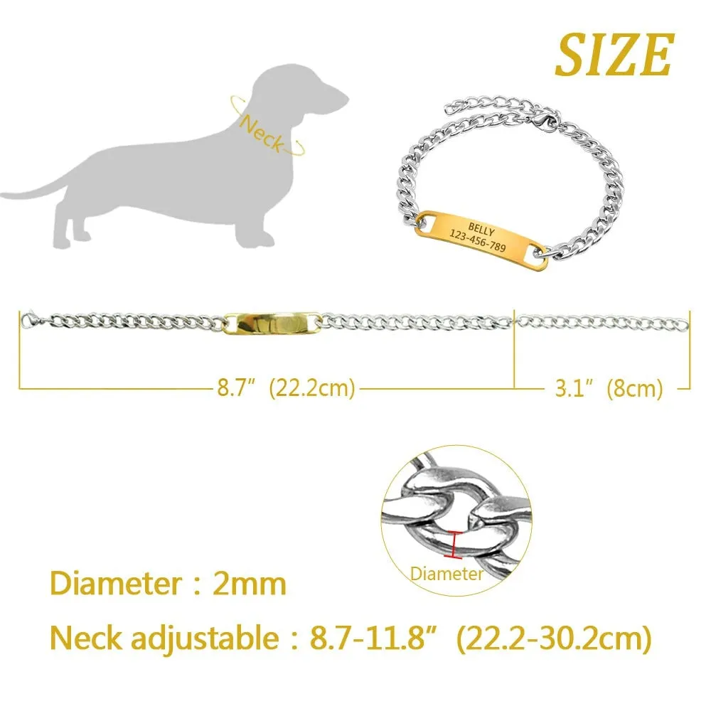 Personalized Chain Nameplate Collar