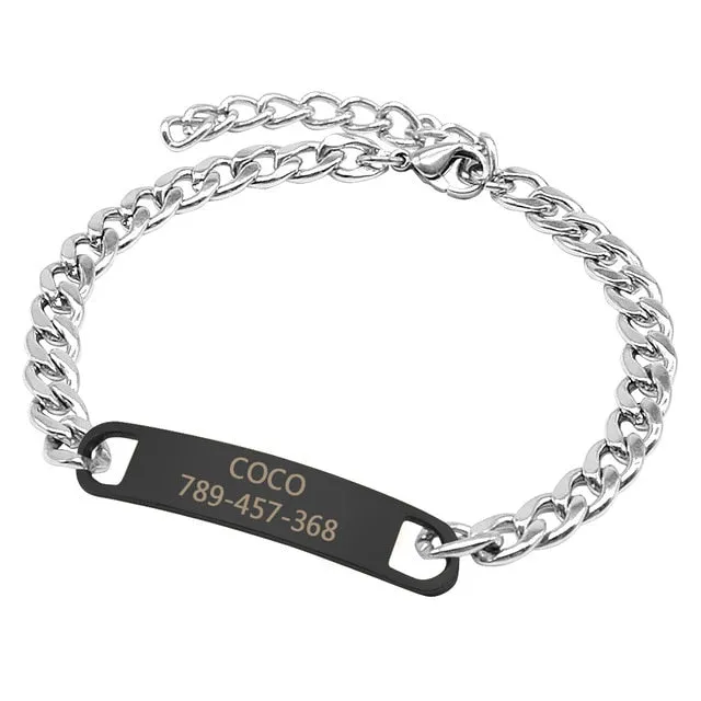 Personalized Chain Nameplate Collar