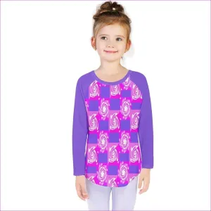 Pink Whirlwind Kids Long Sleeve Tee