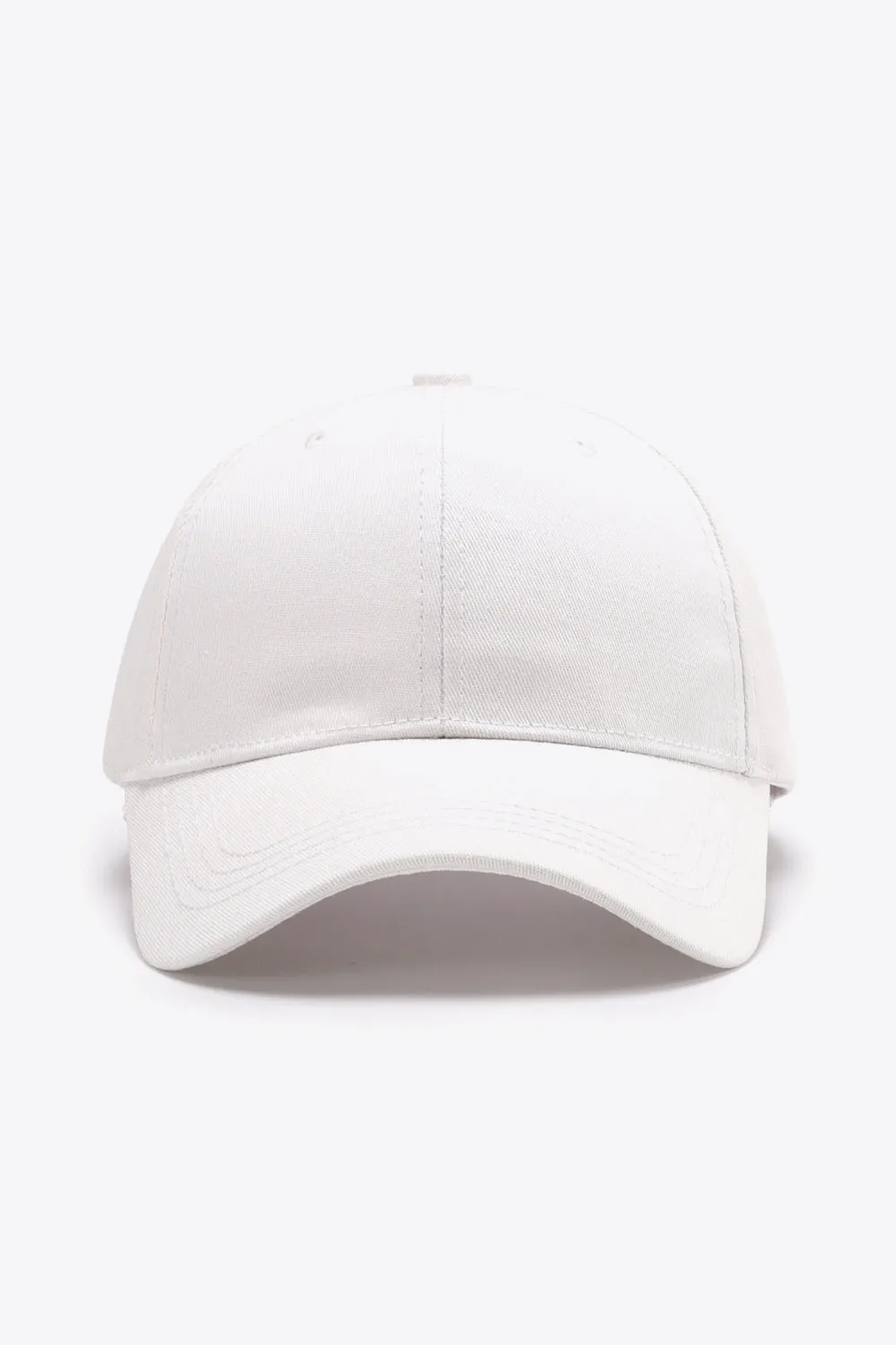 Plain Adjustable Cotton Baseball Cap